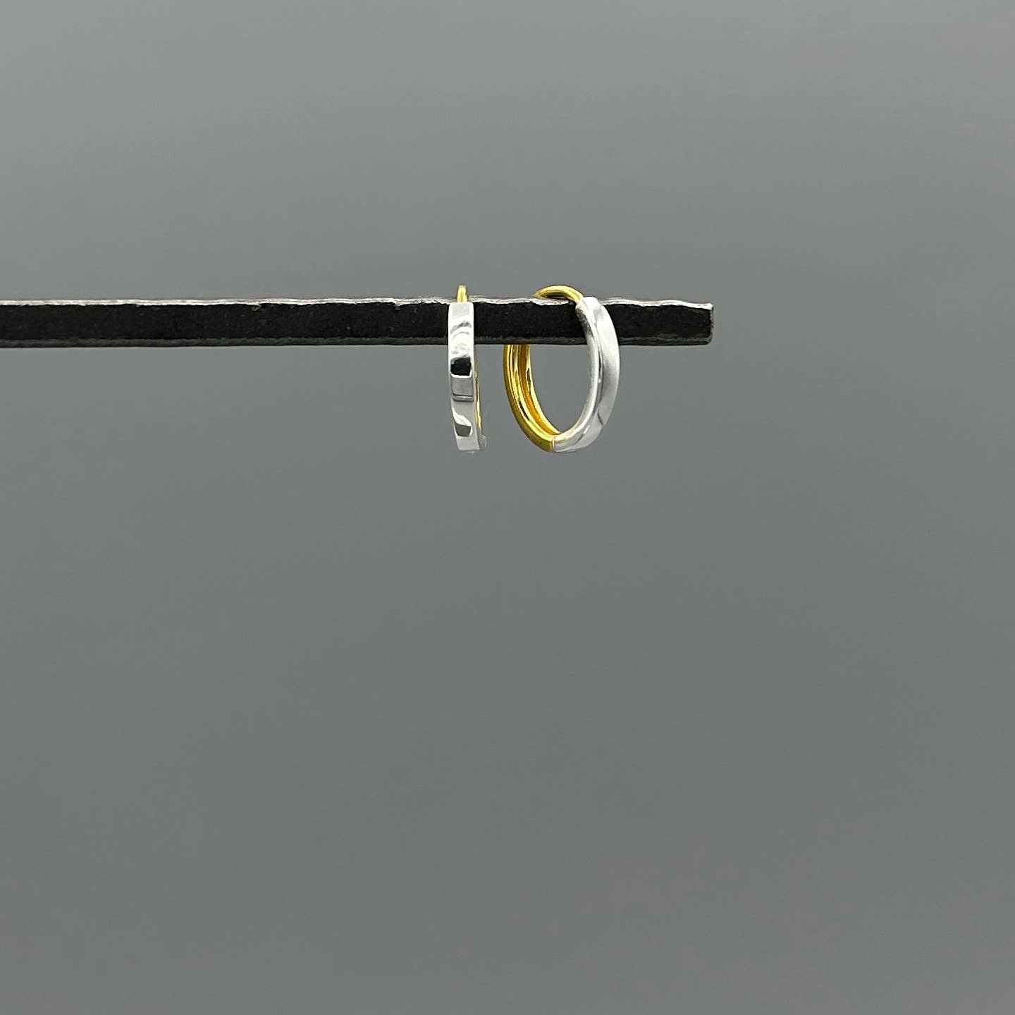 Reversible Silver & Gold Hoops