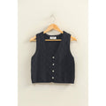 Basket Weave V-Neck Sleeveless Vest