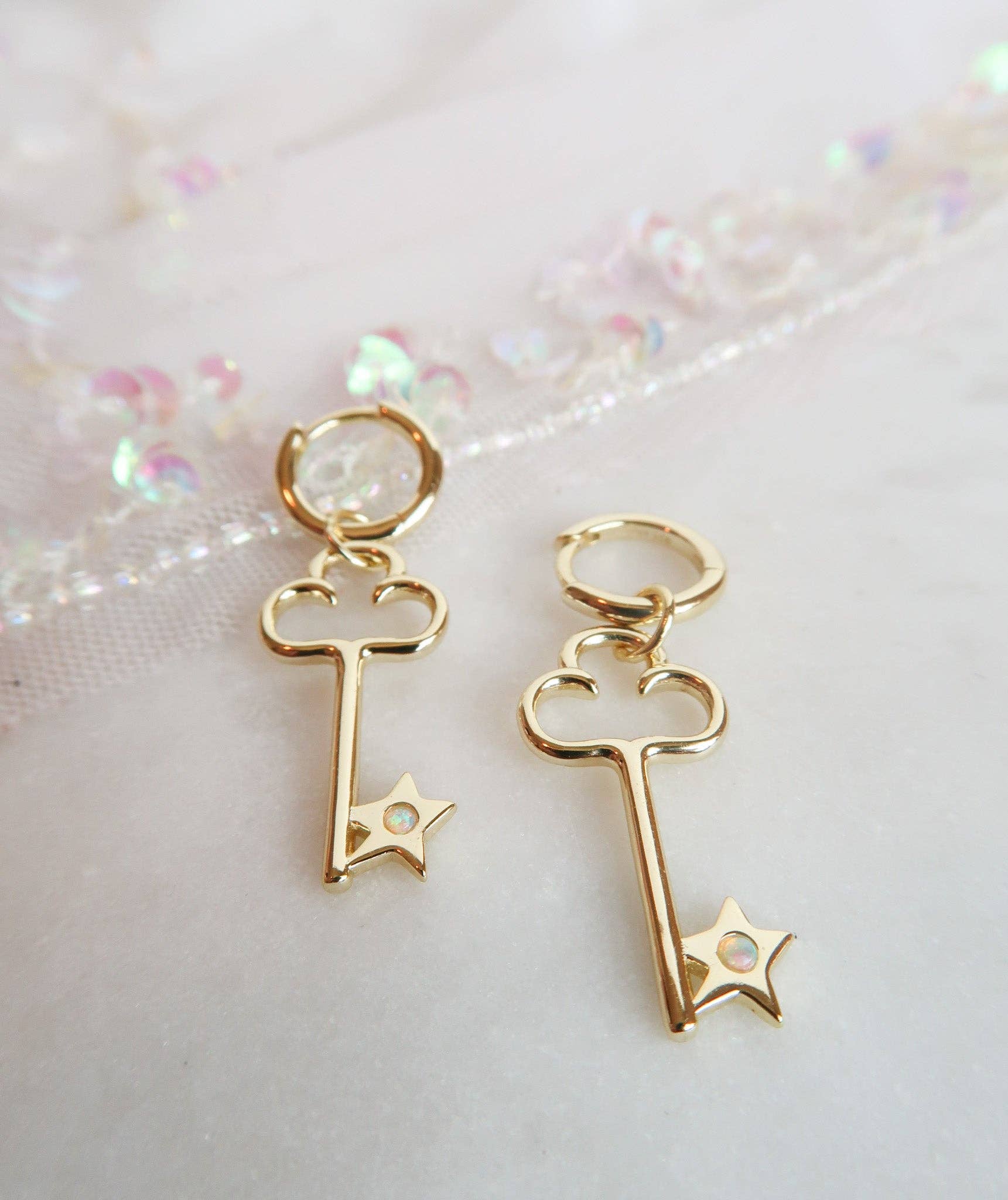 Diary Key Earrings