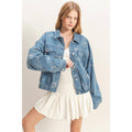 Jacquard Butterfly Denim Jacket