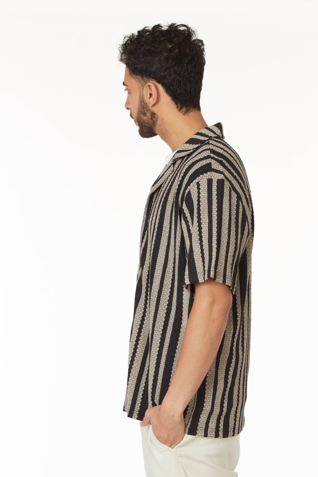 Crochet Short Sleeve Men's Shirt
