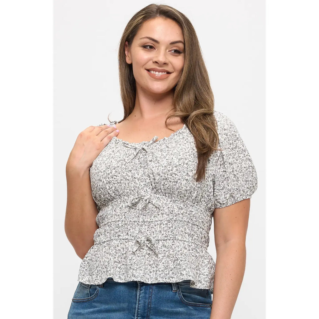 Lila Floral Top (Plus)