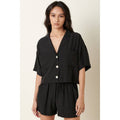 Nori Cropped Oversize Top