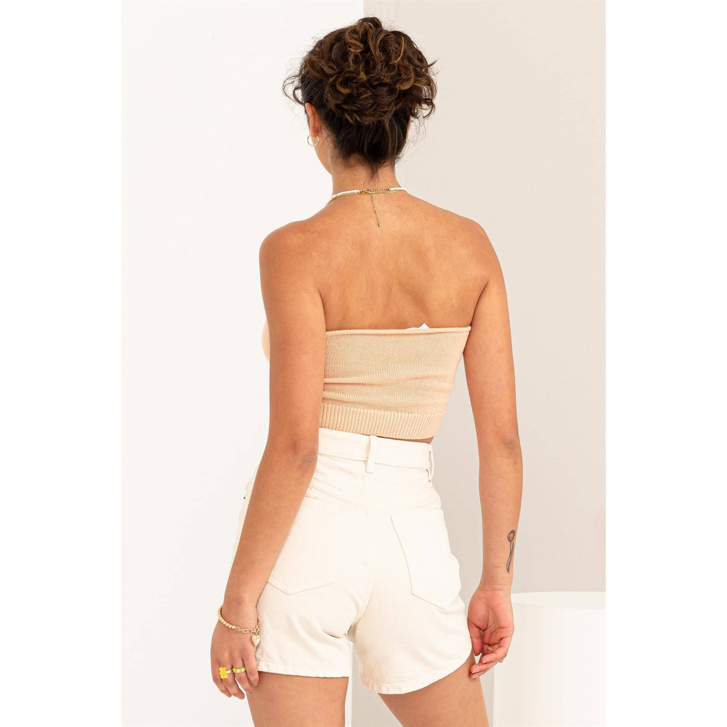 Peachy Strapless Bandeau Top