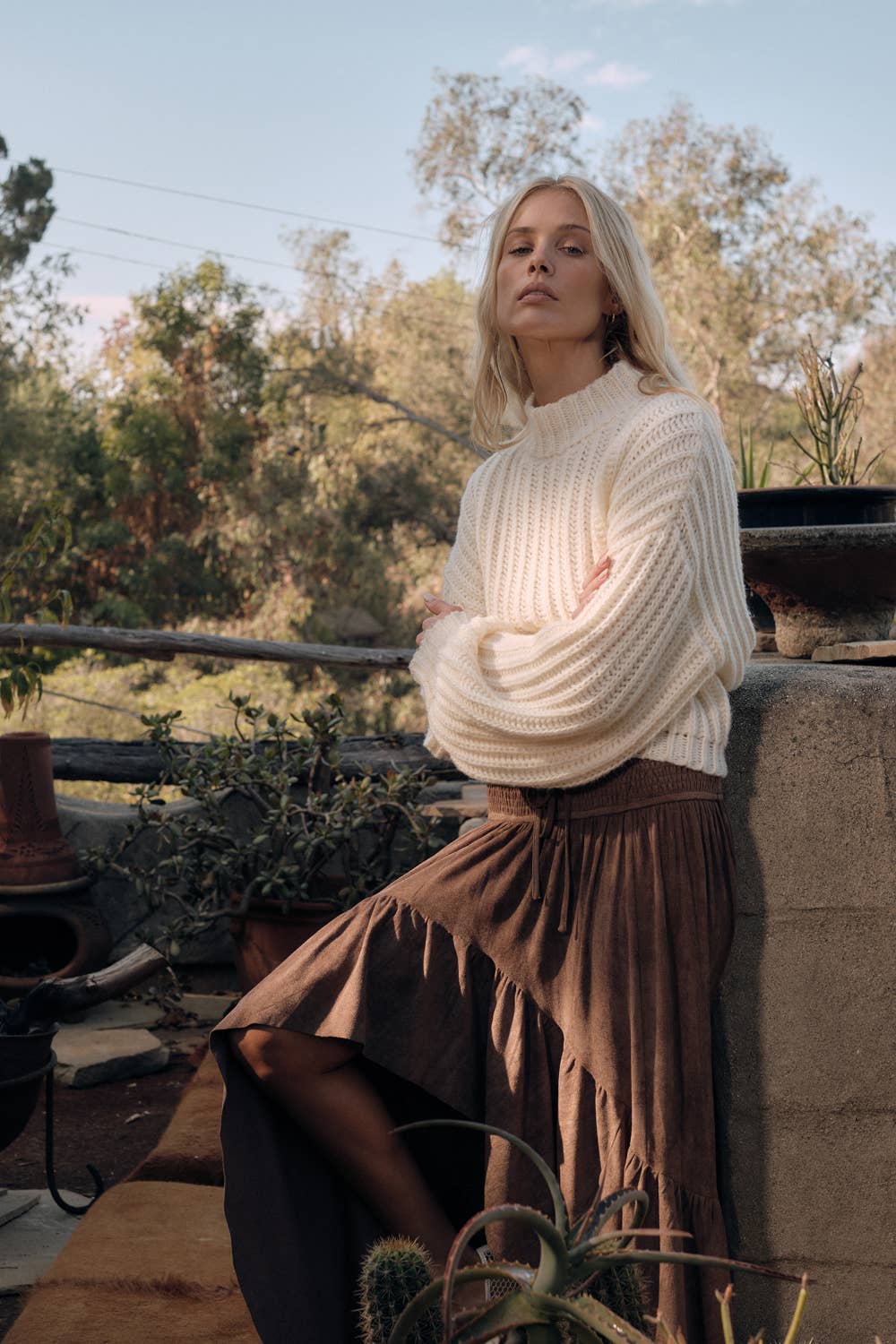 Bix Asymmetrical Maxi Skirt