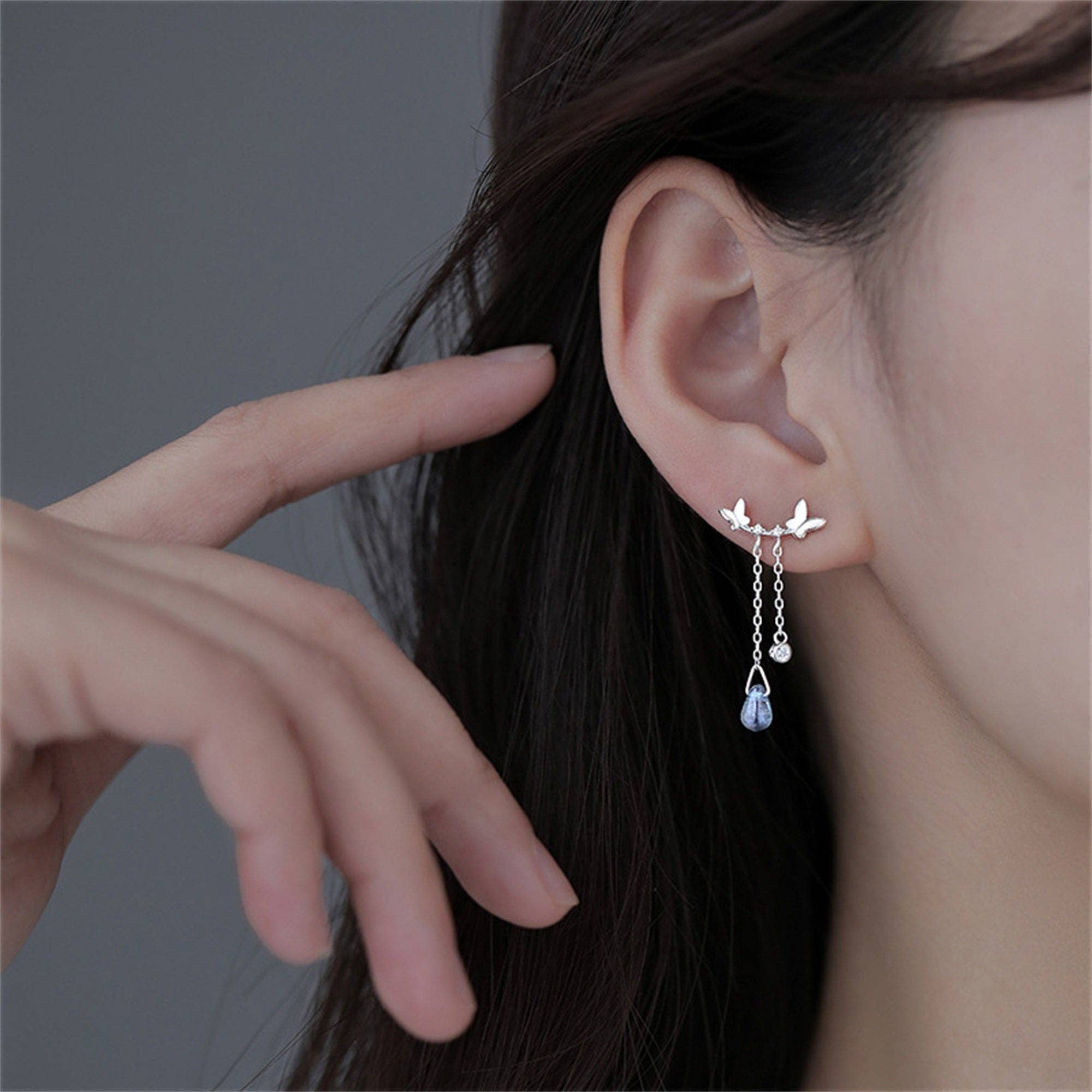 Butterfly Dangle Drop Earrings