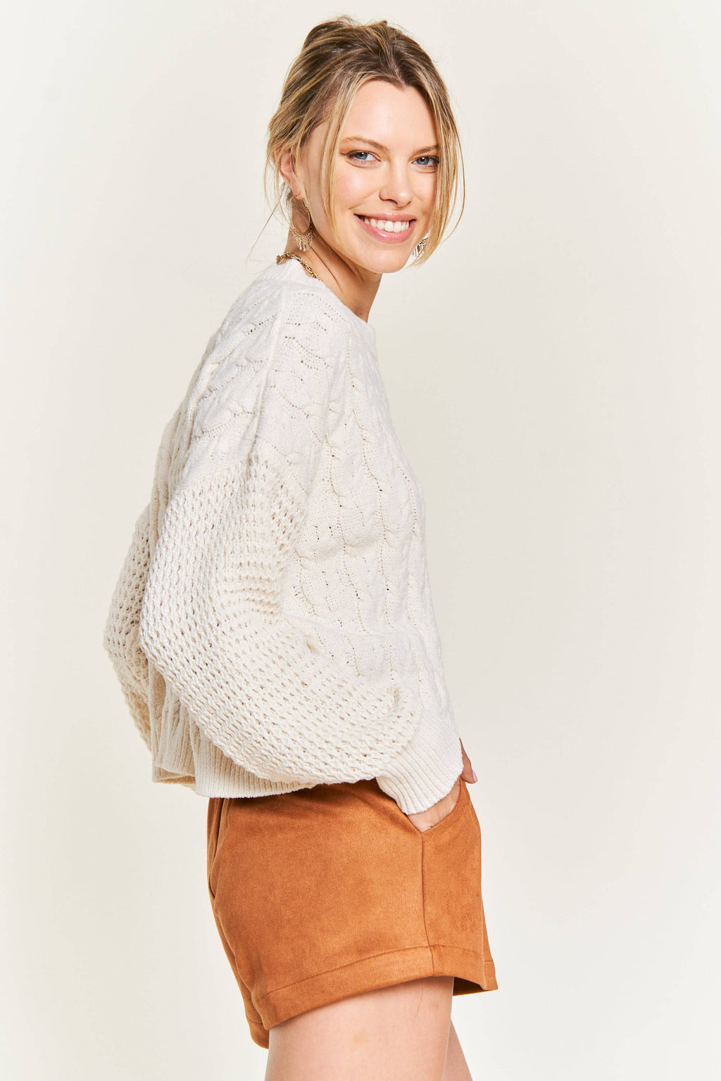 Dreamy Cable Knit Sweater - Curve