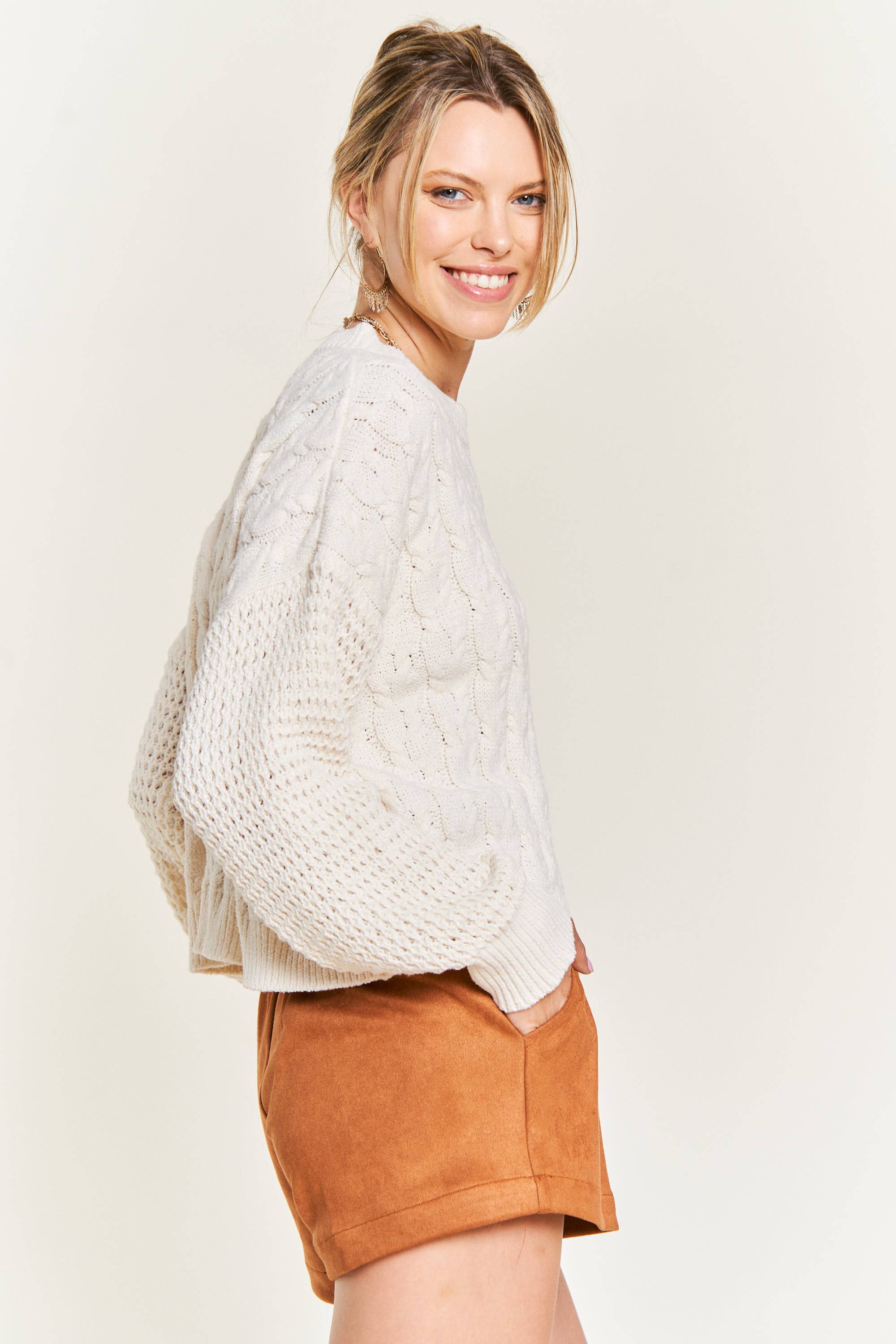 Dreamy Cable Knit Sweater - Curve