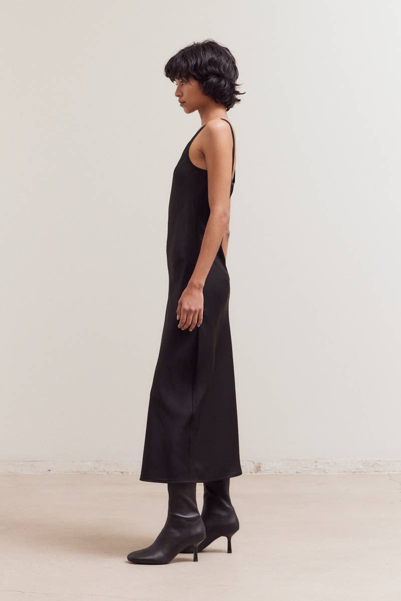Obsidian Maxi Satin Dress
