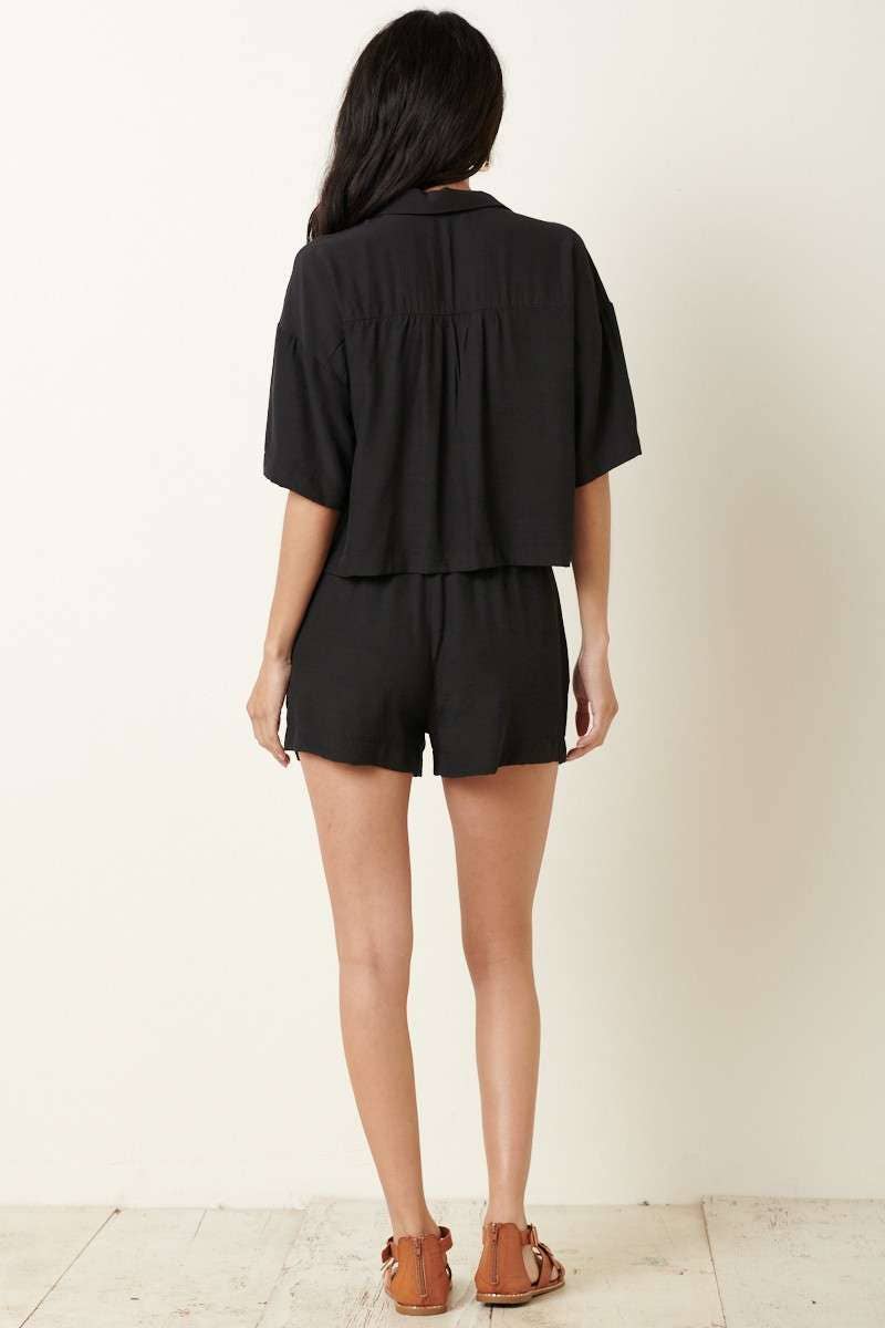 Nori Cropped Oversize Top
